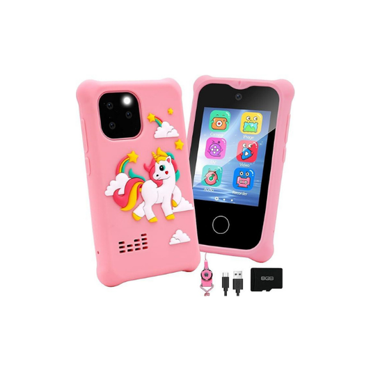 Smartphone infantil Surekuo de 2,8" para meninas, câmera dupla, jogos e música