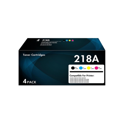 WOWTONER 218A 218X Toner 4-Pack with Chip for HP 3301 3201 Printers