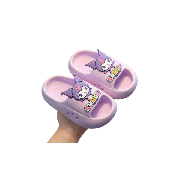 Kuromi Purple EVA Slides – Soft Indoor Slippers for Women (US 5.5–6)