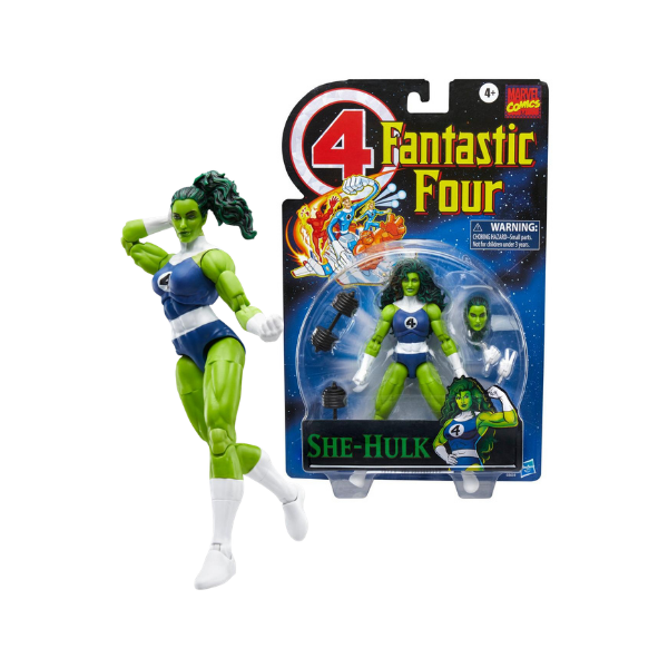 Marvel Legends Fantastic Four Retro Collection She-Hulk 6-Inch Action Figure with Accessories