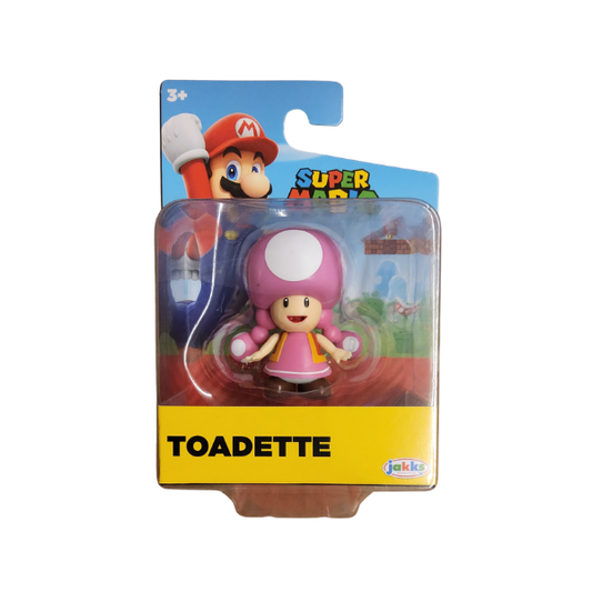 Super Mario Toadette 2.5" Figure Jakks Pacific Brand New Sealed Collectible