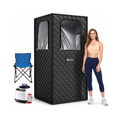 Enhulk Portable Steam Sauna for Home, 1200W 3L Steamer, 9 Heat Levels