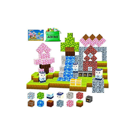 Magnetic Blocks Building Set - STEM Sensory Toys for Kids | 70 Pcs