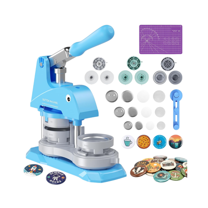 MOUNSKER 3-in-1 Button Maker Machine 1 1.25 2.25 Inch 300 Sets DIY