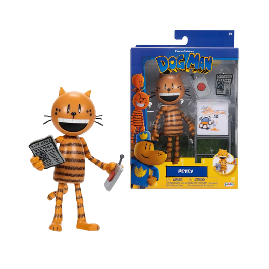 Boneco de ação Petey Dog Man de 5 polegadas – 3 acessórios – Brinquedo de personagem de filme
