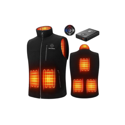 SNOW LEOPARD Heated Vest for Men, 6 Heating Zones, Battery Pack Included