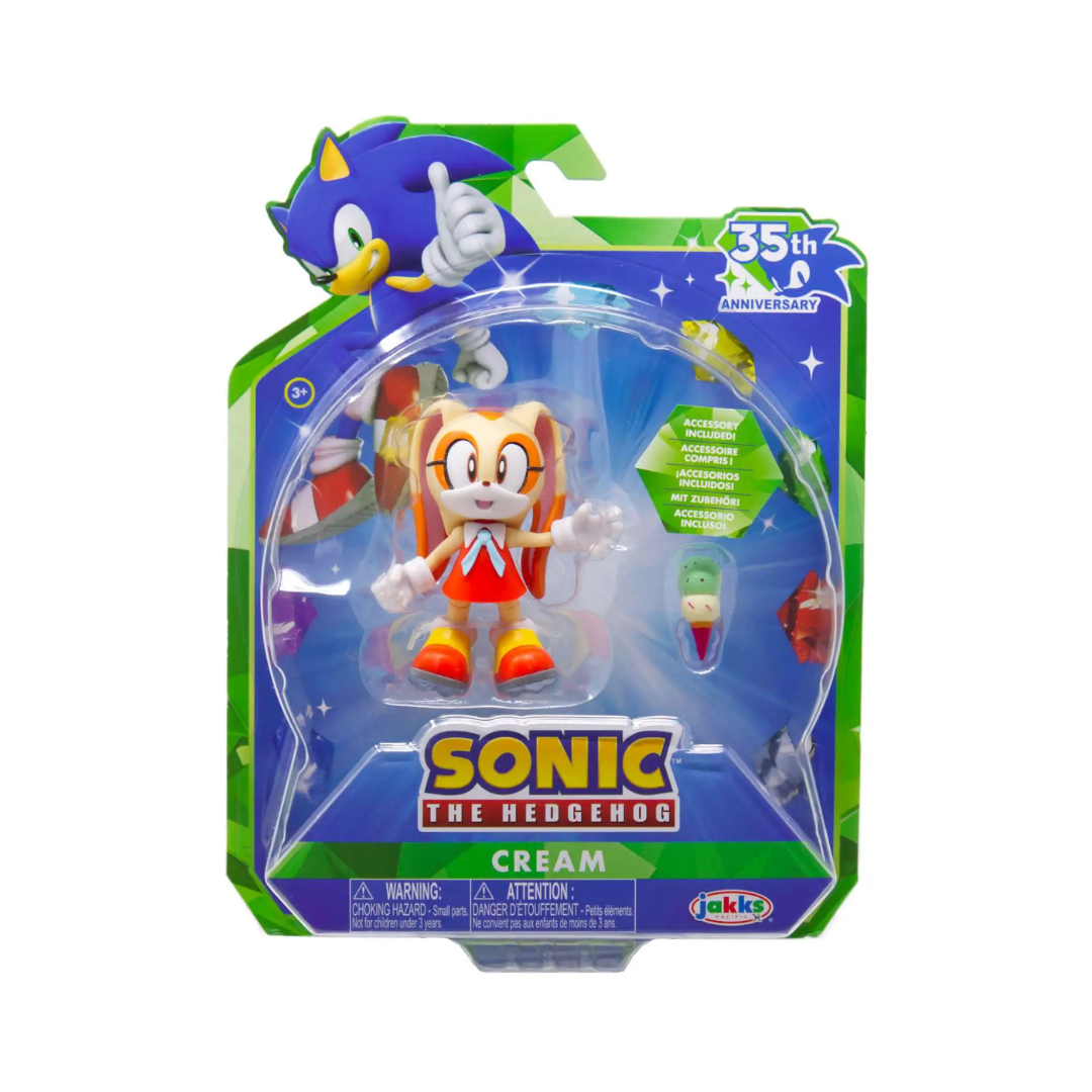 Sonic the Hedgehog 35th Anniversary Cream 4-inch JAKKS Pacific action figure with ice cream cone