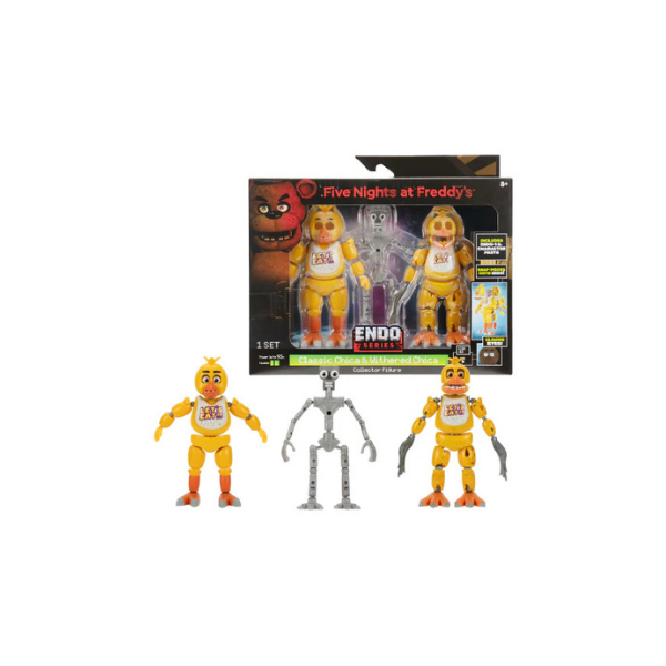 FNAF Endo-01 Figure with Classic Chica & Withered Chica Parts – 6-Inch