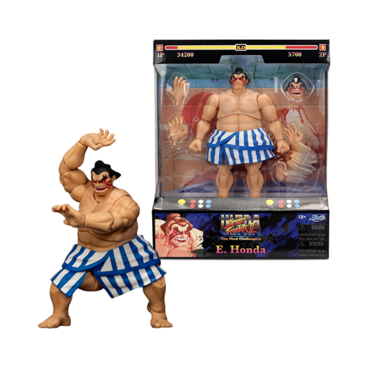 Jada Toys Ultra Street Fighter II E. Honda 1:12 Scale Deluxe Action Figure with Interchangeable Parts & Accessories