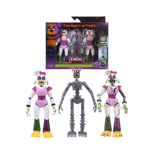 FNAF Endo-02 6-Inch Figure with Glamrock Chica & Shattered Chica Parts