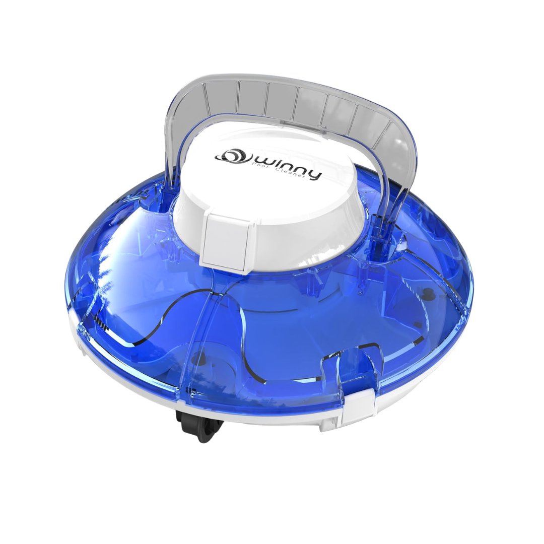 WINNY HJ1102P Cordless Robotic Pool Cleaner – Sapphire Blue and White