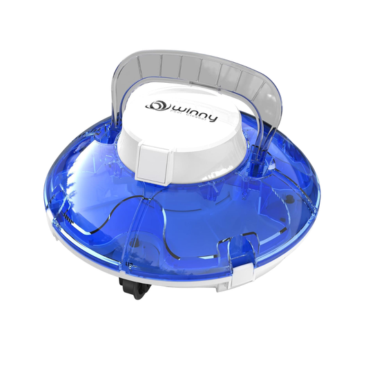 WINNY HJ1102P Cordless Robotic Pool Cleaner – Sapphire Blue and White
