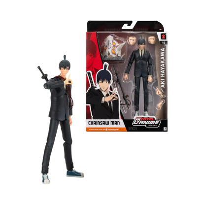 Total Anime Aki Hayakawa – 6.5" Chainsaw Man Figure with Fox Devil & Gear
