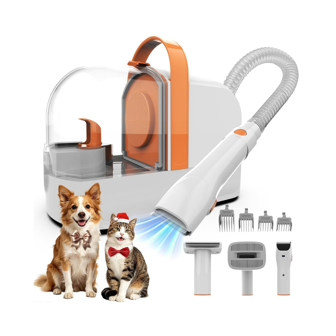 Kavano PG10 Dog Grooming Vacuum Kit with 12000Pa Suction and Clippers
