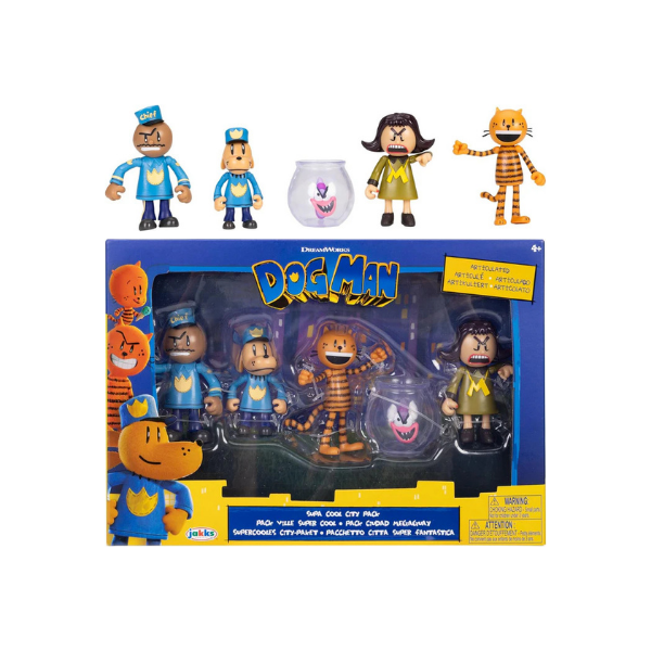 Dog Man Supa Cool Figure Pack 2.5-Inch Action Figures 5-Pack