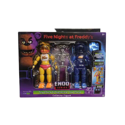 Five Nights at Freddy’s Endo Series Toy Chica & High Score Toy Chica Collector Action Figure 3-Pack – Jazwares FNAF