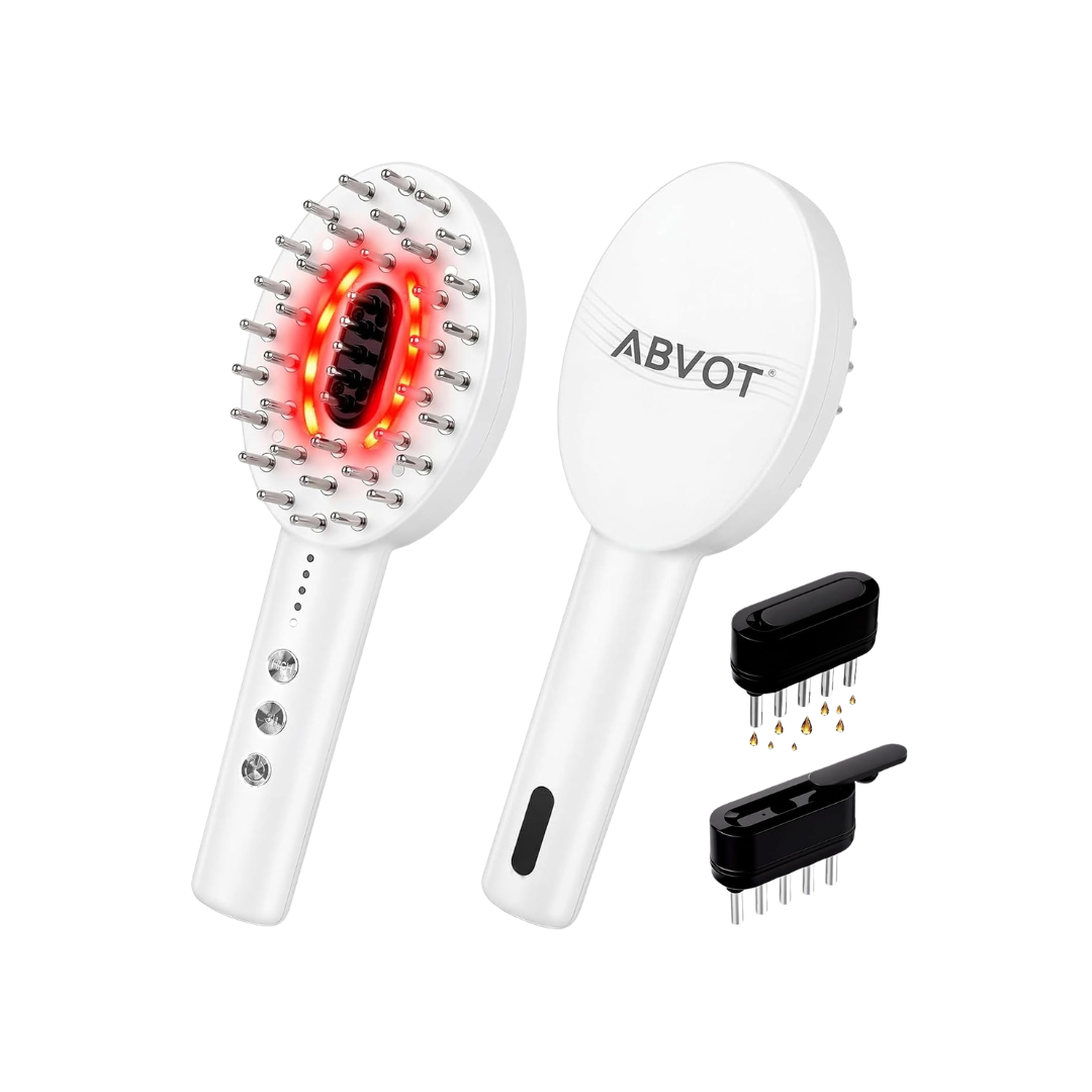 ABVOT 3-in-1 Electric Scalp Massager Brush with Hair Oil Applicator