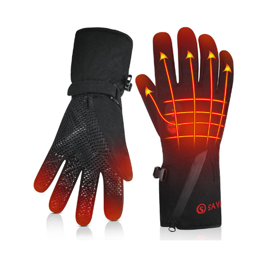 Day Wolf Electric Heated Gloves for Men Women, Rechargeable Waterproof Winter Hand Warmers with Touchscreen for Outdoor Activities(X-Small)