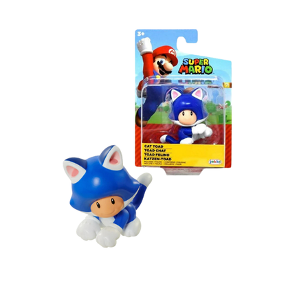 Super Mario Bros. Cat Toad 2.5” Poseable Mini Figure – Nintendo Collectible