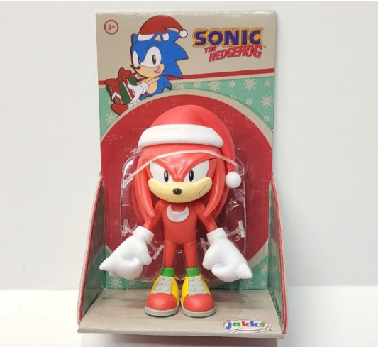 Sonic the Hedgehog Knuckles Holiday Christmas Hat 2.5" Action Figure