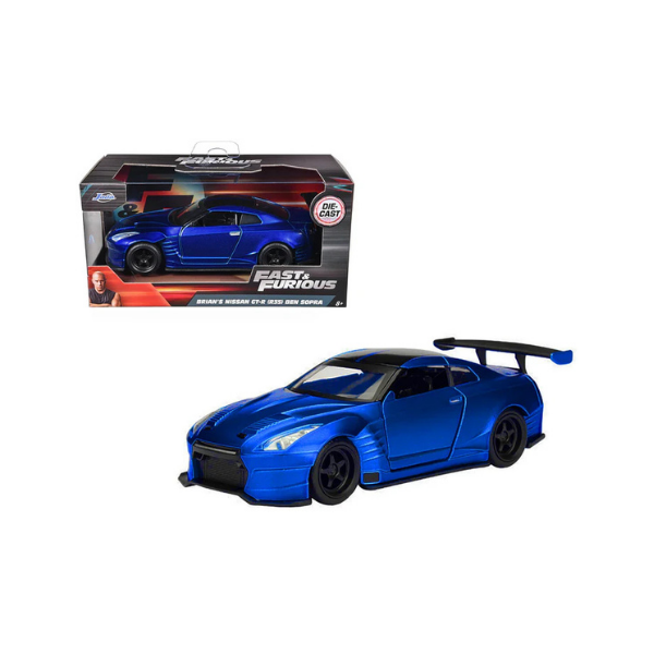 Jada 1/32 Scale Brian’s 2009 Nissan GTR R35 Diecast Car – Blue, Movie Edition