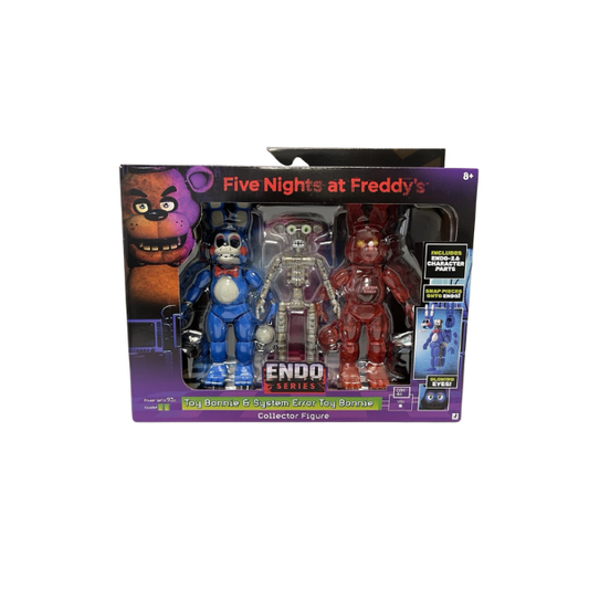 Five Nights at Freddy’s Endo Series Toy Bonnie & System Error Toy Bonnie Collector Action Figure 3-Pack – Jazwares FNAF