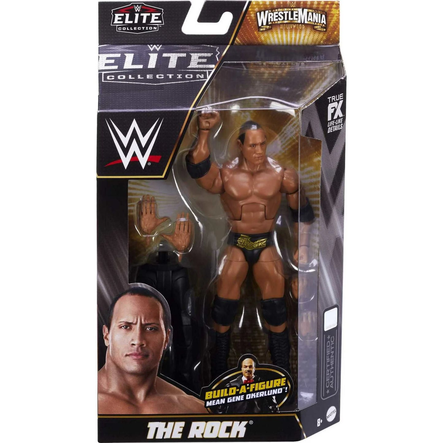 WWE Elite The Rock 6” WrestleMania Action Figure with Accessories