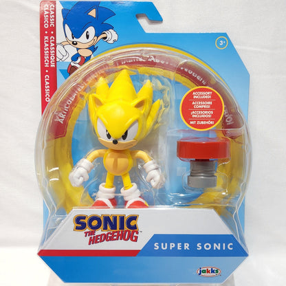 Sonic the Hedgehog Classic Super Sonic 4" Action Figure with Star Spring