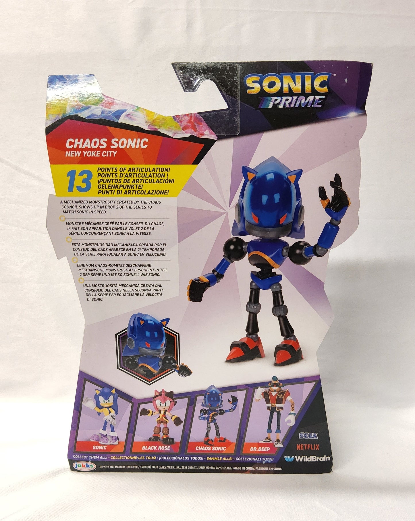 Jakks Pacific Sonic Prime Chaos Sonic New Yoke 5" Netflix Action Figure