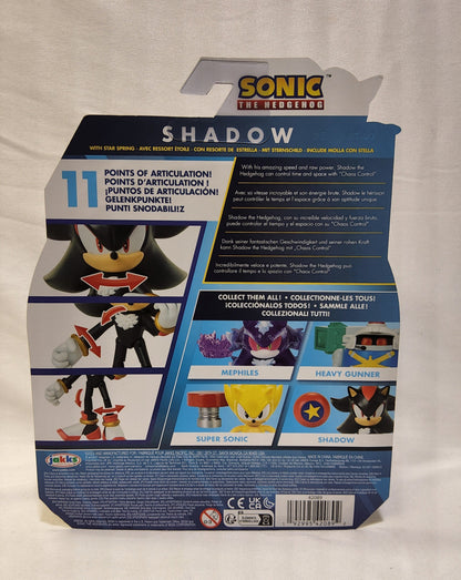 Sonic The Hedgehog SHADOW 4" Figure - Star Spring Included