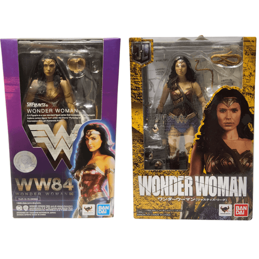 Bandai S.H. Figuarts Wonder Woman Justice League & WW84 Action Figure Bundle