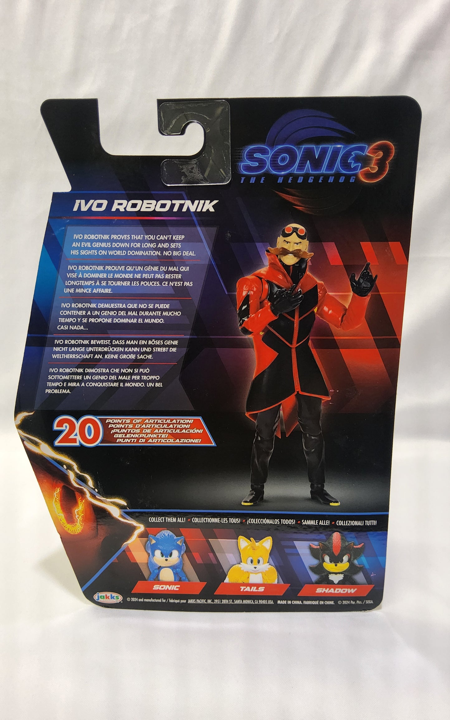 Jakks Pacific Sonic the Hedgehog 3 Ivo Robotnik Action Figure 5" | Ages 3+