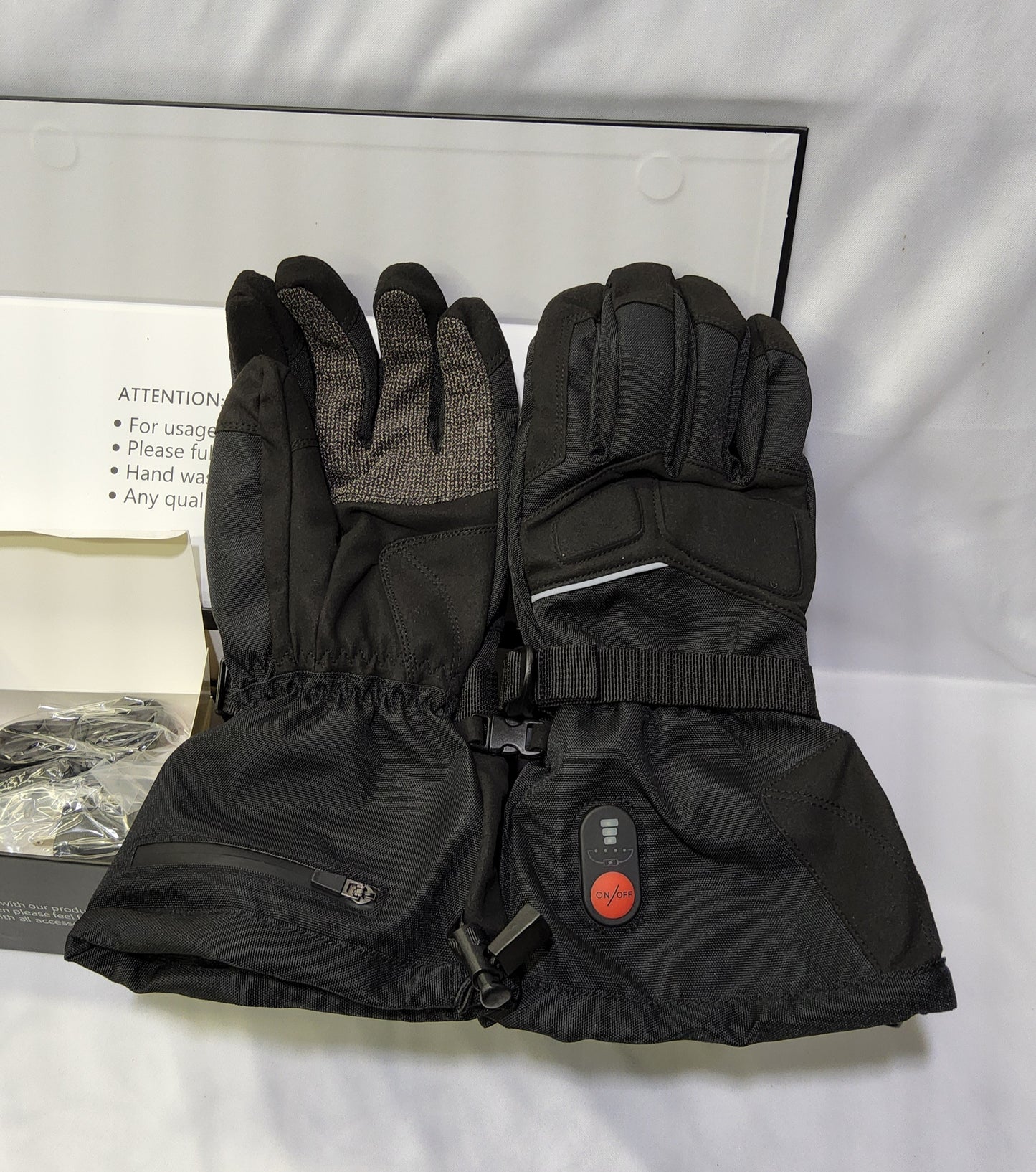 Rechargeable Waterproof Cut-Resistant Winter Work Gloves for Men