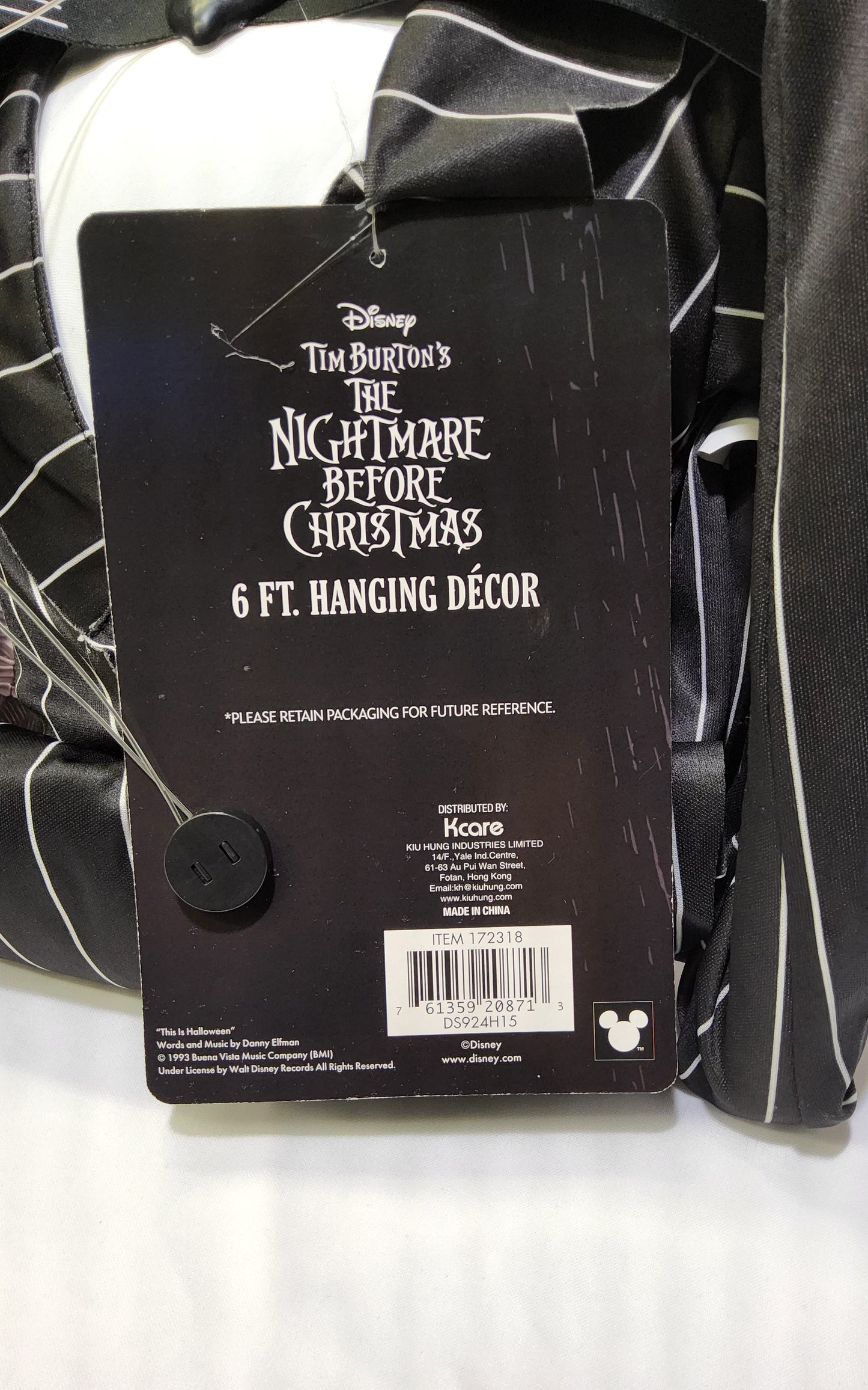 6ft Nightmare Before Christmas Jack Skellington Decor & LED Lights & Sound