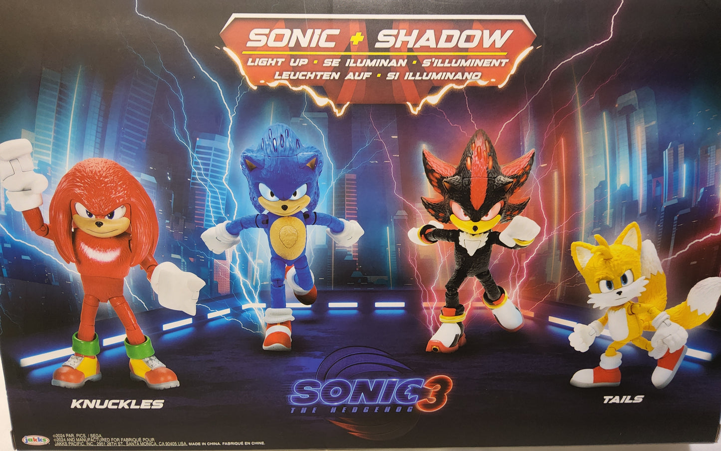 Sonic 3 Movie 5-Inch Action Figure 4-Pack - Sonic, Tails, Shadow, Knuckles