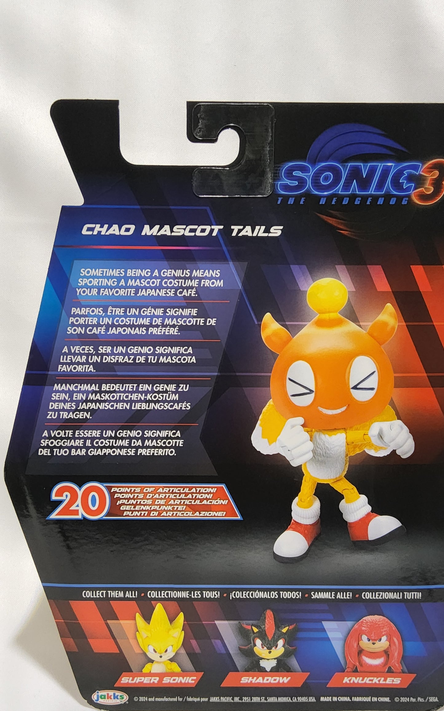 Sonic 3 Movie 5-Inch Chao Mascot Tails Action Figure - Highly Articulated Toy