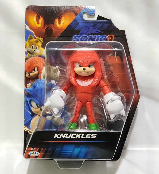 Sonic 3 Movie 5-Inch Knuckles Action Figure – Articulated Toy for Kids