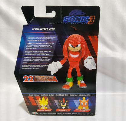 Sonic 3 Movie 5-Inch Knuckles Action Figure – Articulated Toy for Kids