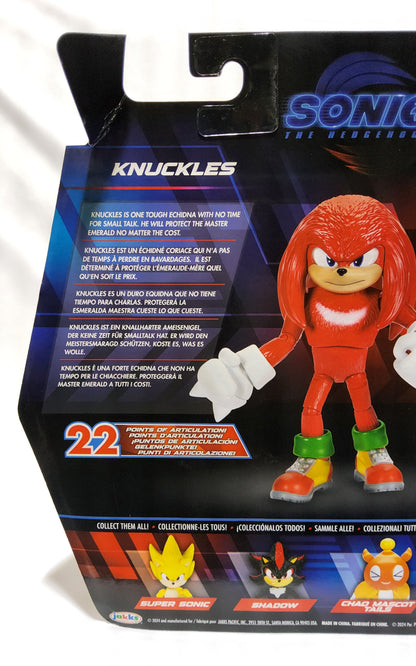 Sonic 3 Movie 5-Inch Knuckles Action Figure – Articulated Toy for Kids