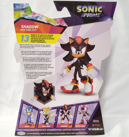 Sonic Prime – Shadow Action Figure “New Yoke City” Netflix Edition by JAKKS Pacific – Articulated Collectible