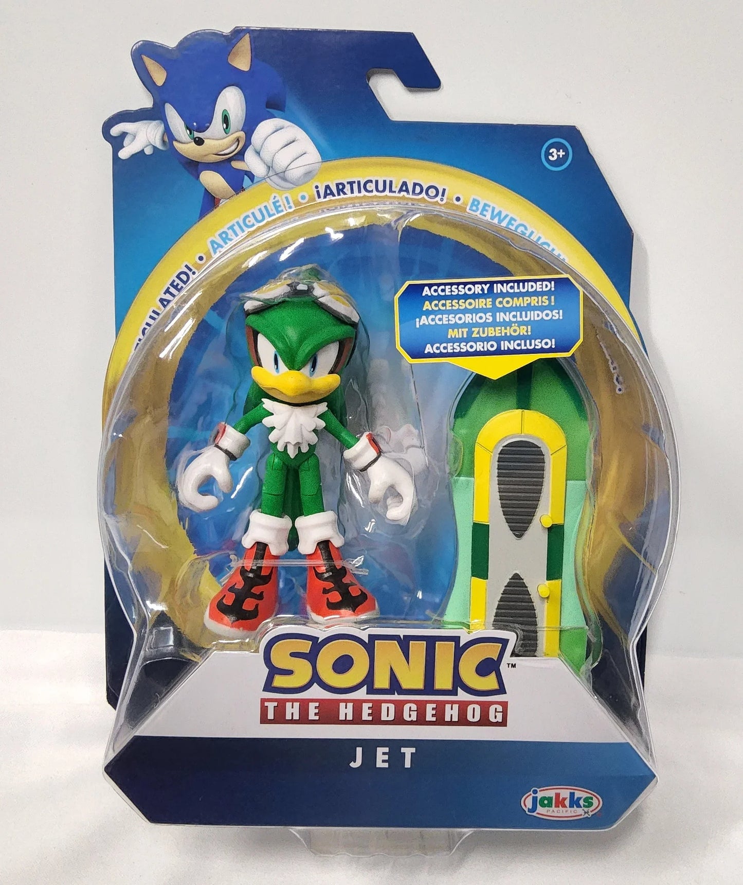 Sonic the Hedgehog Figure: JET The Hawk with Type-J Board 4" Action Figure