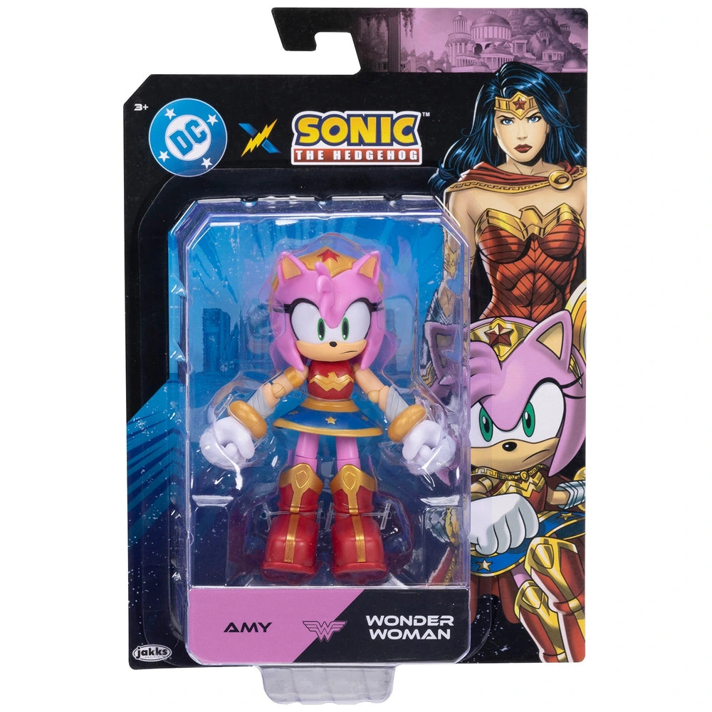 Sonic x DC Amy as Wonder Woman Action Figure 12.5cm | Collector Crossover