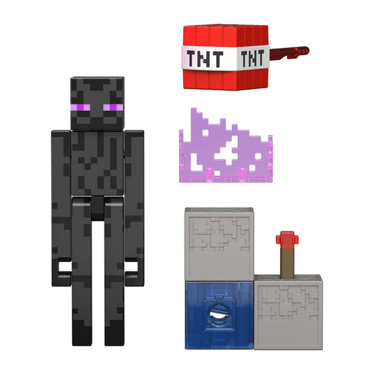 Minecraft Enderman 3.25-Inch Action Figure with Accessory & Redstone Piece