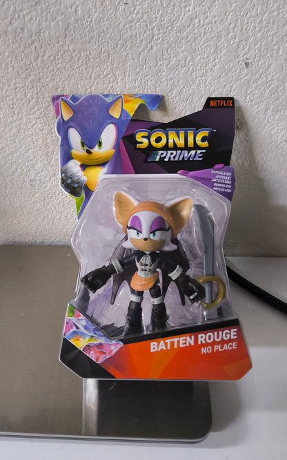 Sonic Prime 5-inch Baton Rouge - No Place Action Figure 15 points of Articulations (Officially licensed by Sega and Netflix)
