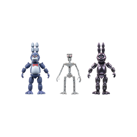 Five Nights at Freddy's Endo Series Bonnie & Shadow Bonnie Vault Exclusive Collector Figure Set with Glow Eyes