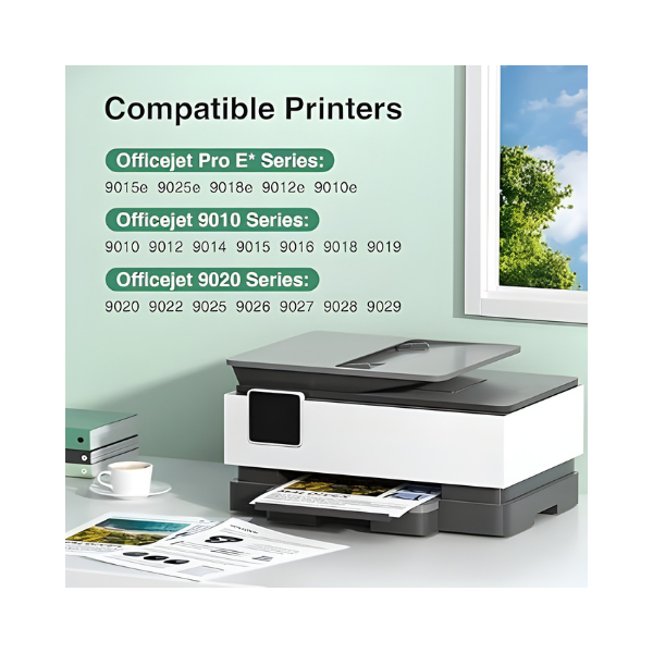 Cartuchos de tinta remanufaturados 962XL – preto e colorido, rendimento de 250 páginas