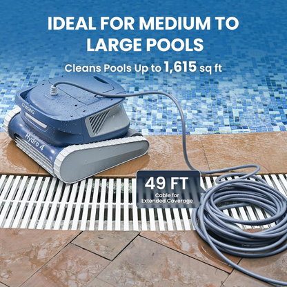 Chasing Hydro 4 Corded Robotic Pool Cleaner for Inground Pools 49ft