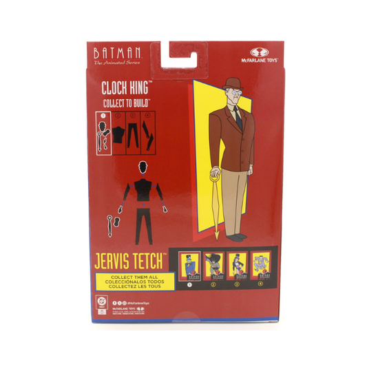 McFarlane DC Multiverse Batman The Animated Series Jervis Tetch Mad Hatter Build-A-Figure Clock King Figure 6in