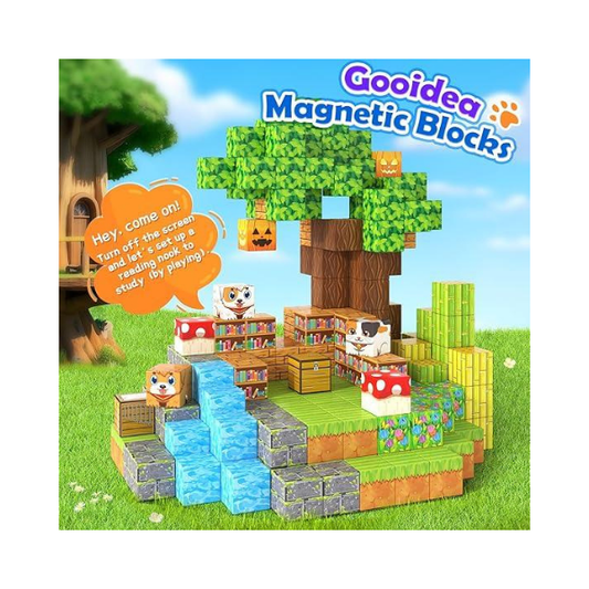 Magnetic Blocks 1" Building Set - STEM Sensory Toy for Kids | 90 Pcs