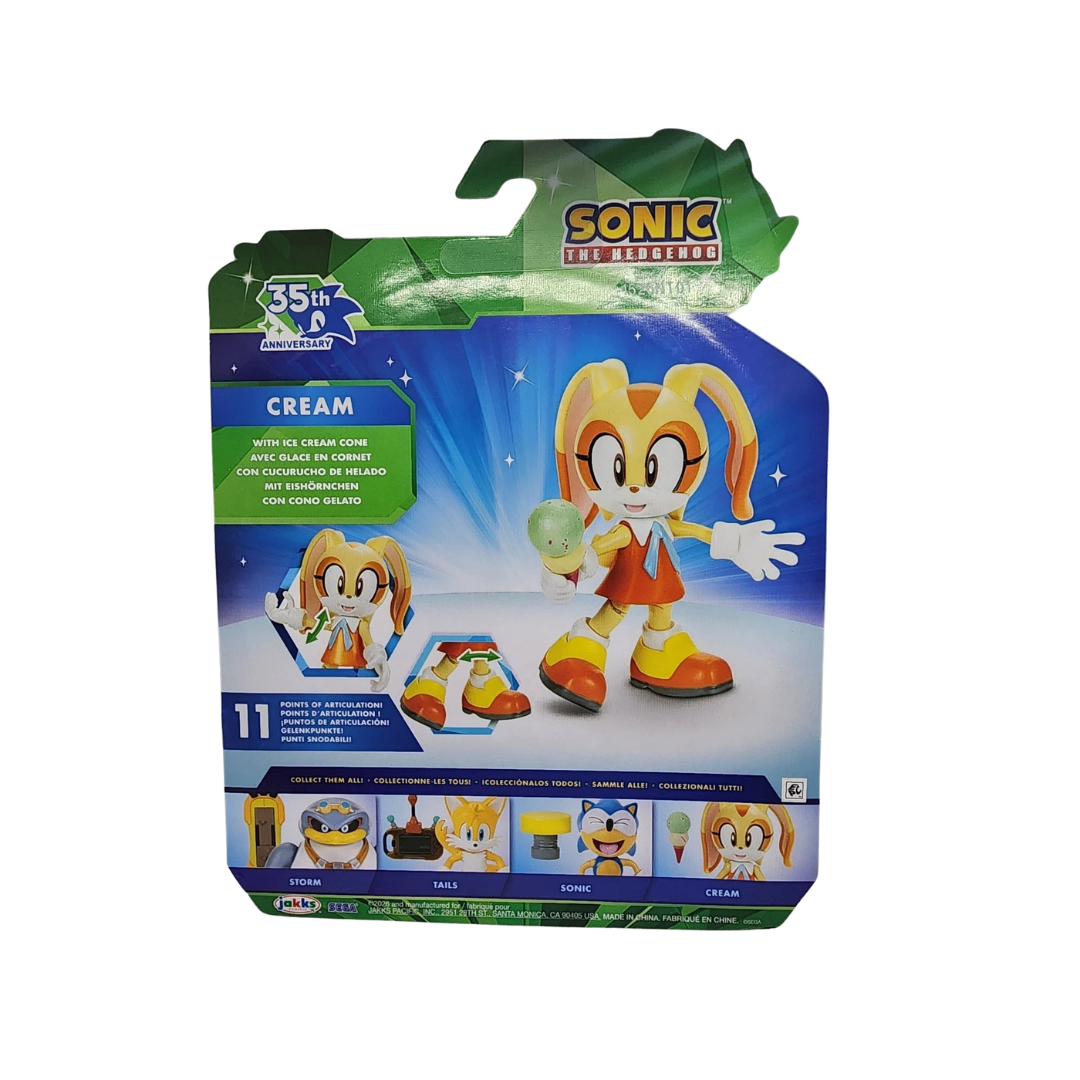 Sonic the Hedgehog 35th Anniversary Cream 4-inch JAKKS Pacific action figure with ice cream cone